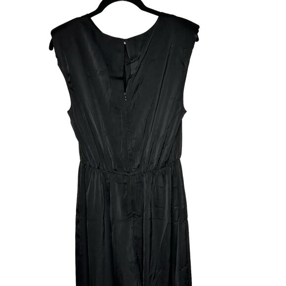 NWOT Astr The Label Womens Inverted Pleat Neck Wide Leg Jumpsuit Small Black - Picture 10 of 15